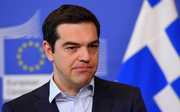 Greece's Prime Minister Alexis Tsipras pays a visit to the European Commission in Brussels on March 13, 2015. Tsipras is in Brussels for talks on Athens' debt-hit bailout. AFP PHOTO / Emmanuel DunandEMMANUEL DUNAND/AFP/Getty Images